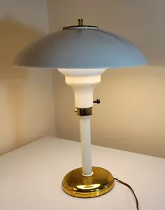 VTG 1950 Midcentury Flying Saucer Desk Table Lamp Space Age 17" Tall - Picture 1 of 5