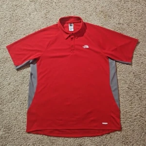 North Face Polo Shirt Mens Extra Large Button Outdoors Short Sleeve Golf Snag - Picture 1 of 10