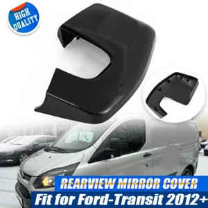 Left Rear View Mirro Cover Cap Glossy Black For Ford Transit Custom 2012-2023 - Picture 1 of 12