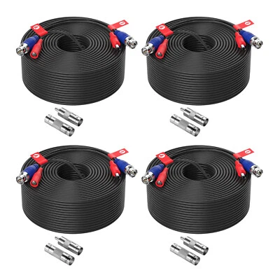 Cables de alimentación de video CCTV todo en uno ZOSI 4 piezas 100 pies 30 m para cámara CCTV cable BNC Foto 1 de 4