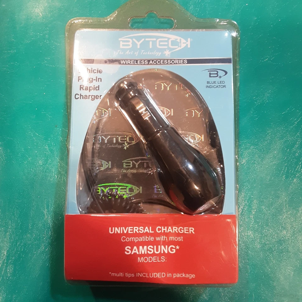 BYTECH UNIVERSAL RAPID CAR CHARGER FOR MOST SAMSUNG MODELS - Image 1 of 3