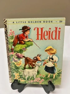 HEIDI Little Golden Book 1954 Vintage 25 Cent "E" Edition Johanna Spyri - Bild 1 von 4
