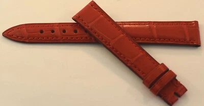 BLANCPAIN - GENUINE WATCH BAND RED LEATHER 15MM NEW WITHOUT TAGS - Imagem 1 de 2