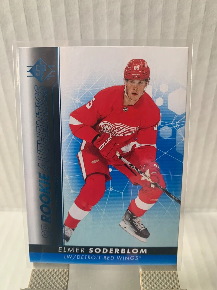 2022-23 SP Rookie Authentics Elmer Soderblom Blue #107 Detroit Red Wings - Image 1 of 2