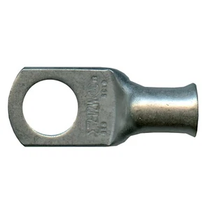 (100) Tinned Copper Lug 2 AWG Gauge 1/2" Ring Terminal Battery Cable Connector - Picture 1 of 4