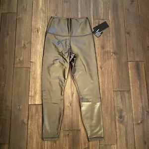 90 Degree by Reflex Gunmetal Gray Faux Leather Leggings M NWT - Picture 1 of 4