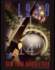 1939 New York World's Fair #1 - 11x14 inch Vintage Art Deco Poster