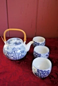 JUEGO DE TÉ ASIÁTICO: TETERA CON 3 TAZAS - Imagen 1 de 4