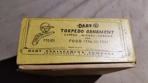 NOS 1946 1947 Ford Super Deluxe Torpedo Bomb Site Hood Ornament Custom Qty 1 - Picture 1 of 8