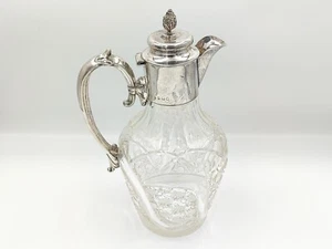 William Hutton & Sons antike Glaskaraffe 19. 20. Jh. Sterlingsilber montiert - Bild 1 von 24