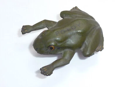 Antique German Hess Marke Tinplate Litho Toy Frog Toad Poldy Hopping Rolling - Image 1 of 4