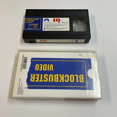 Vintage Blockbuster Video VHS Clamshell Rental Case & Movie 'IQ" Yonkers NY 1995 Foto 1 de 4