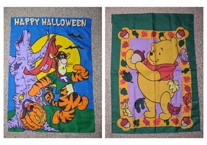 Winnie The Pooh Tigro Happy Halloween & Ghianda Pooh 2 lati bandiere casa esterno - Foto 1 di 9