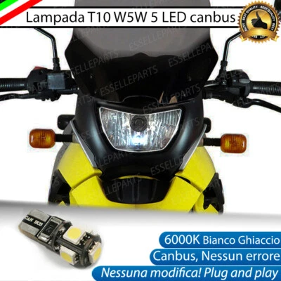 LUCE POSIZIONE PER BMW F 650 F650 2001-2007 CANBUS T10 W5W 5 LED 6000K BIANCO - Immagine 1 di 4