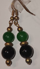 Vintage Jade & Agate Dangle Earrings