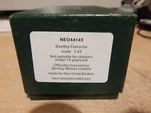 NEO 44145 1/43 BENTLEY CORNICHE SALOON in METALLIC GREEN - Picture 1 of 10