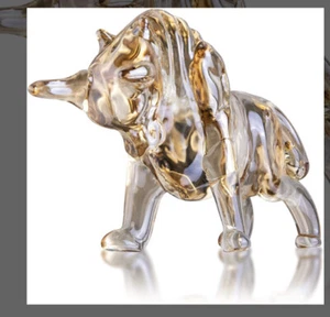 H&D HYALINE & DORA Crystal Wall Street Bull Figurine Glass Animals Paperweight - Picture 1 of 6