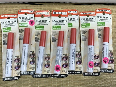 RIMMEL Exaggerate Undercover Shadow Primer 0.20 fl. oz. LOT OF 7 - New!  - Image 1 of 2