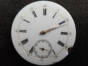 VINTAGE 47.6MM SWISS HUNTING CASE POCKET WATCH MOVEMENT - NOT RUNNING - Picture 1 of 2