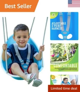 Coconut Toddler Swing - Safe Outdoor Baby Swing with 3-Point Harness, Ages 6-36M - Picture 1 of 9