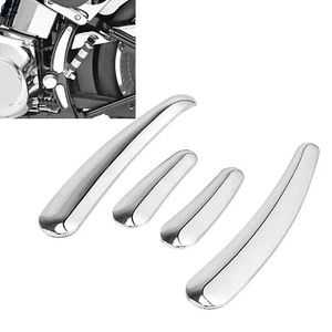 Chrome 4 Pieces Curved Swingarm Frame Inserts Fit For Harley Softail 2008-2017 - Foto 1 di 10