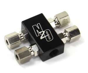 00-01761 Nitrous Outlet Compact Billet 2 in 4 Out Distribution Block s/ Fittings - Picture 1 of 2