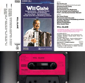 WILL GLAHE - Same 📼 MC Musikkassette, decca 1969 - Bild 1 von 2