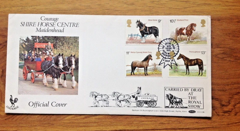 Maidenhead Shire Horse Centre Commemorative cover 1978 Royal Show  pmk. - Image 1 of 3