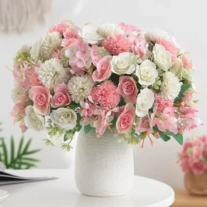 Ramo de novia colorido flores simuladas 30 cm arreglos de boda - Imagen 1 de 17