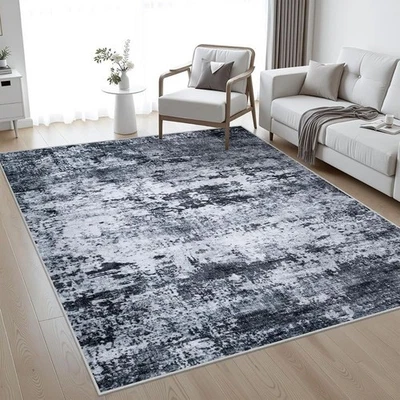 5x7 Area Rug Living Room,Washable Modern Abstract Soft Thin Rug Indoor - Image 1 of 4