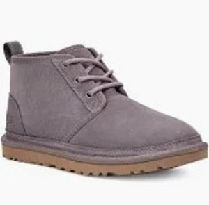 UGG Neumel Stiefeletten Gr.8 Chukka Lammfell Wildleder Schnürung grau 1094269 - Bild 1 von 10