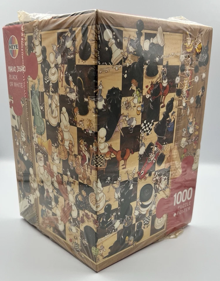 Heye 1000 Pc Jigsaw Puzzle + Poster Marino Degano Black Or White new sealed - Image 1 of 4