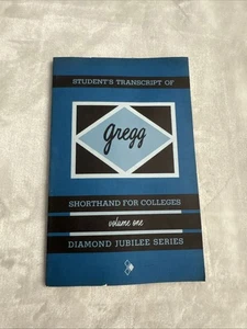 Vintage Student’s Transcript of Gregg Shorthand for Colleges Diamond Jubilee - Imagen 1 de 6