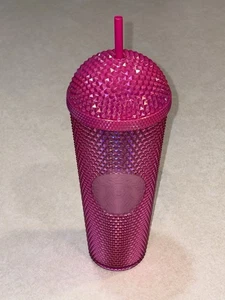 Starbucks 2025 Iridescent Pink Domed Studded 24oz Venti Cold Cup Tumbler New - Picture 1 of 8