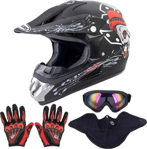 Adult Motocross Dirt Bike Helmet with Goggle, Gloves & Mask - DOT/FMVSS-218 Off- - Bild 1 von 10