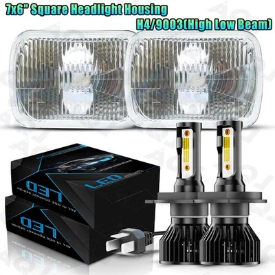 For Dodge D350 1981-1993 Pair 7x6" 5x7 inch LED Headlight High/Low Beam - Image 1 of 4