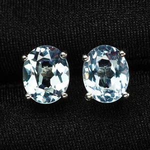 Üppiger Farbwechsel Spinell 5,40ct 925 Sterling Silber Weißgold Ohrstecker - Bild 1 von 6