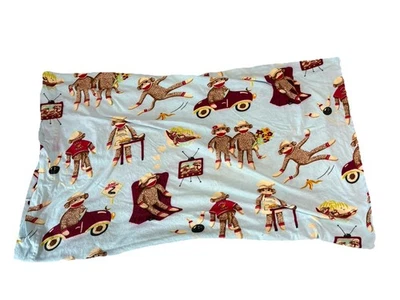 Nick & Nora 1 Funda de Almohada Calcetín Mono Azul Algodón Jersey Foto 1 de 2