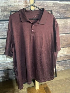 Polo golf Haggar uomo marrone manica corta 2XL - Foto 1 di 3