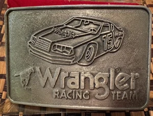 DALE EARNHARDT ***WRANGLER RACING TEAM*** ADVERTISEMENT BELT BUCKLE - Picture 1 of 2