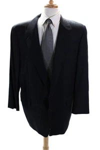 Hickey Freeman Herren Kragen Langarm Zwei Knopf Blazer Navy Blau Größe L - Bild 1 von 8