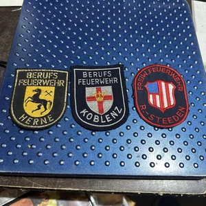 Lot of 3 German Freiwillige Feuerwehr Volunteer Fire Department Patches -Sew On - Picture 1 of 5