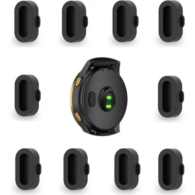 10 Pack Silicone Dust Plugs For Garmin Fenix 8 7 6 5 44mm Charger Port Protector - Image 1 of 4