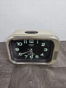 Vintage CITIZEN Quartz 80er Jahre Wecker Glow In The Dark Japan - Bild 1 von 5