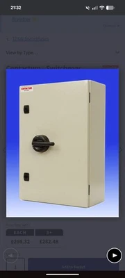 Contactum DSF100 100A TP&N Switchfuse 'S' Type Three Pole Switchfuses Rotary