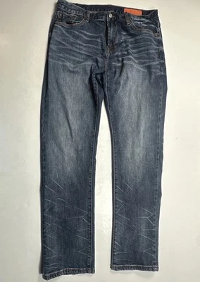 Jean Shop Denim Mens 36x33 Blue Mick Stretch Selvedge Straight - Image 1 of 4