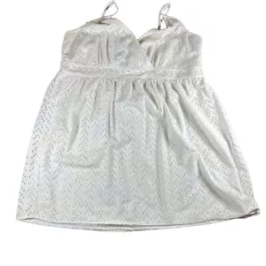 Lane Bryant Sommerkleid weiß Ösen ärmellos V-Ausschnitt Größe 26 - Bild 1 von 8