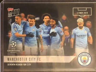 2019 Topps Now UCL UEFA Champions League #36 Manchester City FC - Image 1 of 2