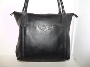 Borsa a tracolla donna Lodis in pelle ciottolata doppio manico nera - Foto 1 di 12