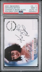 PSA 9 AUTO 10 Veronica Mars Season 2 Autograph A-17 Krysten Ritter Gia Goodman